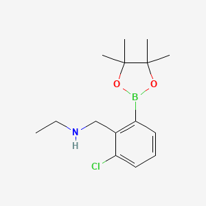 3-Chloro-2-(N-ethylaminomethyl)phenylboronic acid, pinacol ester