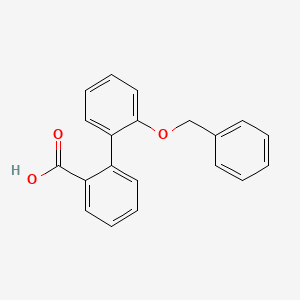 molecular formula C20H16O3 B6330431 2-(2-Benzyloxyphenyl)benzoic acid, 95% CAS No. 1261983-53-2