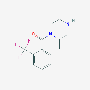 molecular formula C13H15F3N2O B6330479 2-Methyl-1-[2-(trifluoromethyl)benzoyl]piperazine CAS No. 1240565-74-5