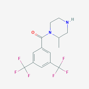 molecular formula C14H14F6N2O B6330512 1-[3,5-Bis(trifluoromethyl)benzoyl]-2-methylpiperazine CAS No. 1240566-69-1