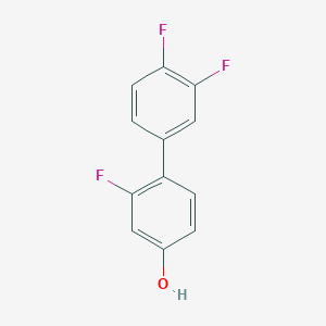 molecular formula C12H7F3O B6330531 4-(3,4-Difluorophenyl)-3-fluorophenol, 95% CAS No. 205815-31-2