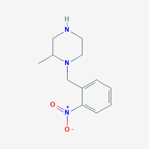 molecular formula C12H17N3O2 B6330539 2-Methyl-1-[(2-nitrophenyl)methyl]piperazine CAS No. 1240581-31-0