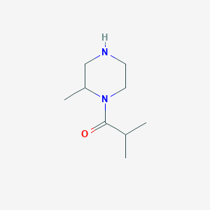 molecular formula C9H18N2O B6330549 2-Methyl-1-(2-methylpiperazin-1-yl)propan-1-one CAS No. 1240565-73-4