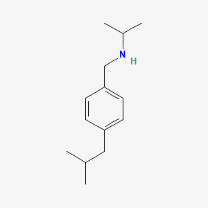 {[4-(2-Methylpropyl)phenyl]methyl}(propan-2-yl)amine