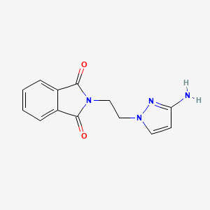 molecular formula C13H12N4O2 B6330574 2-[2-(3-氨基-1H-吡唑-1-基)乙基]-2,3-二氢-1H-异吲哚-1,3-二酮 CAS No. 1240572-70-6