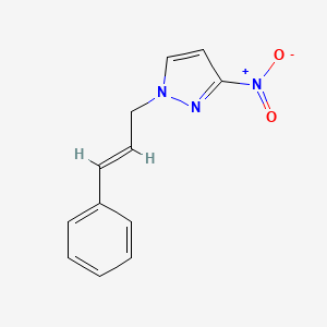 molecular formula C12H11N3O2 B6330584 3-Nitro-1-[(2E)-3-phenylprop-2-en-1-yl]-1H-pyrazole CAS No. 1240590-79-7