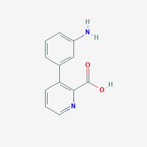 molecular formula C12H10N2O2 B6330594 3-(3-Aminophenyl)picolinic acid, 95% CAS No. 1261905-18-3