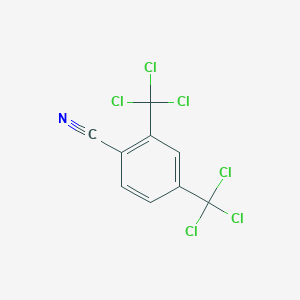 molecular formula C9H3Cl6N B6330646 2,4-Bis(trichloromethyl)benzonitrile CAS No. 50393-54-9