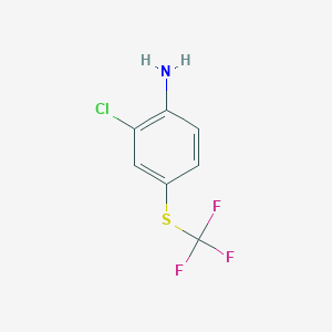 molecular formula C7H5ClF3NS B6330662 2-Chloro-4-(trifluoromethylthio)aniline, 98% CAS No. 99479-67-1