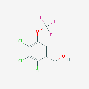 molecular formula C8H4Cl3F3O2 B6330676 2,3,4-Trichloro-5-(trifluoromethoxy)benzyl alcohol CAS No. 1357625-74-1