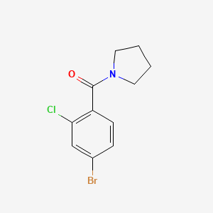 molecular formula C11H11BrClNO B6330689 1-[(4-Bromo-2-chlorophenyl)carbonyl]pyrrolidine CAS No. 877383-54-5