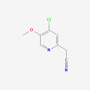 molecular formula C8H7ClN2O B6330696 4-Chloro-5-methoxy-2-pyridineacetonitrile CAS No. 204862-71-5