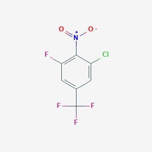 molecular formula C7H2ClF4NO2 B6330708 1-Chloro-3-fluoro-2-nitro-5-(trifluoromethyl)benzene CAS No. 1226805-38-4