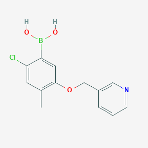 molecular formula C13H13BClNO3 B6330732 [2-Chloro-4-methyl-5-(pyridin-3-ylmethoxy)phenyl]boronic acid;  98% CAS No. 2096339-23-8