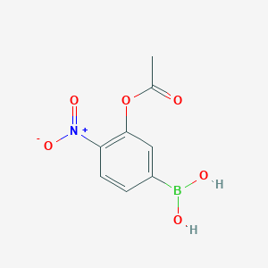 molecular formula C8H8BNO6 B6330785 3-(Acetyloxy)-4-nitrophenylboronic acid;  95% CAS No. 2096337-62-9