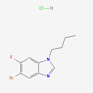 molecular formula C11H13BrClFN2 B6330934 5-Bromo-1-butyl-6-fluorobenzoimidazole hydrochloride;  96% CAS No. 1824074-03-4