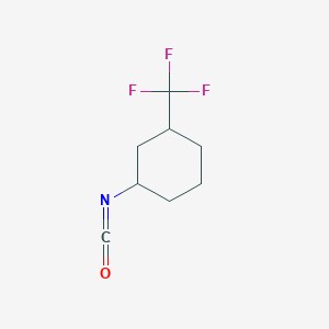 molecular formula C8H10F3NO B6330967 3-Trifluoromethylcyclohexyl isocyanate, 98%, cis/trans mixture CAS No. 58665-72-8