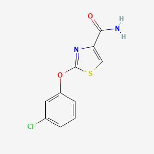 molecular formula C10H7ClN2O2S B6330978 2-(3-Chloro-phenoxy)-thiazole-4-carboxylic acid amide CAS No. 2368871-39-8