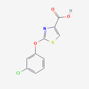 molecular formula C10H6ClNO3S B6330989 2-(3-Chloro-phenoxy)-thiazole-4-carboxylic acid;  95% CAS No. 162276-99-5