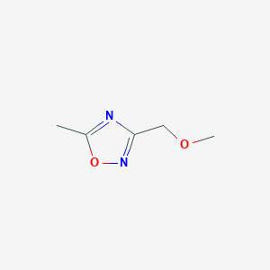 molecular formula C5H8N2O2 B6331015 3-Methoxymethyl-5-methyl-[1,2,4]oxadiazole CAS No. 55152-25-5