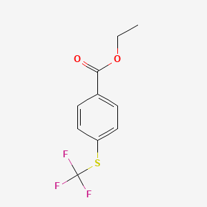 molecular formula C10H9F3O2S B6331021 Ethyl 4-(trifluoromethylthio)benzoate, 97% CAS No. 587-19-9