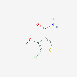 molecular formula C6H6ClNO2S B6331121 5-Chloro-4-methoxy-thiophene-3-carboxylic acid amide CAS No. 2368870-84-0