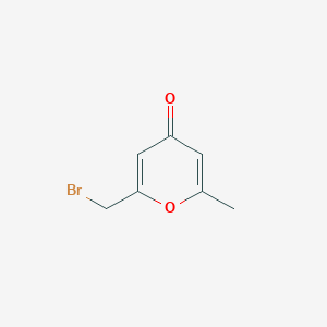 molecular formula C7H7BrO2 B6331141 2-(Bromomethyl)-6-methyl-4H-pyran-4-one CAS No. 99809-37-7