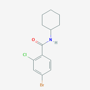 molecular formula C13H15BrClNO B6331151 4-Bromo-2-chloro-N-cyclohexylbenzamide CAS No. 1456371-43-9