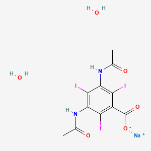 molecular formula C11H12I3N2NaO6 B6331170 Sodium diatrizoate dihydrate, 98% CAS No. 1185748-84-8