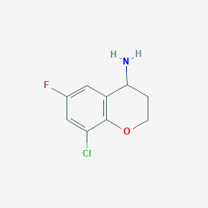 molecular formula C9H9ClFNO B6331172 8-Chloro-6-fluorochroman-4-amine CAS No. 1184159-02-1