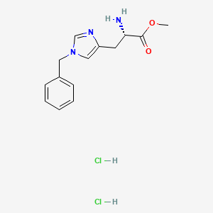 molecular formula C14H19Cl2N3O2 B6331207 Methyl 1-(phenylmethyl)-L-histidinate dihydrochloride (H-DL-His(1-Bzl)-OMe.2HCl) CAS No. 93983-56-3