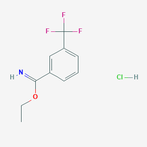 molecular formula C10H11ClF3NO B6331329 Ethyl 3-(trifluoromethyl)benzene-1-carboximidate hydrochloride CAS No. 60612-88-6