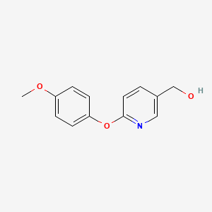 molecular formula C13H13NO3 B6331361 [6-(4-Methoxy-phenoxy)-pyridin-3-yl]-methanol, 95% CAS No. 1160430-79-4
