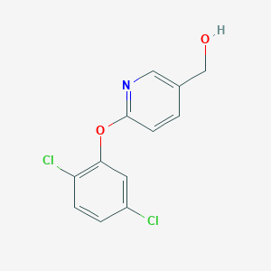 molecular formula C12H9Cl2NO2 B6331374 [6-(2,5-Dichloro-phenoxy)-pyridin-3-yl]-methanol, 95% CAS No. 1291614-72-6