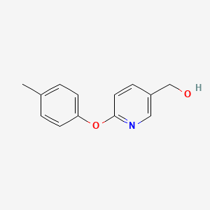 molecular formula C13H13NO2 B6331376 (6-p-Tolyloxy-pyridin-3-yl)-methanol, 95% CAS No. 1216165-79-5