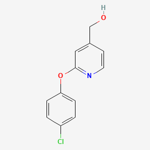 molecular formula C12H10ClNO2 B6331383 (2-(4-Chlorophenoxy)pyridin-4-yl)methanol, 95% CAS No. 1250416-10-4