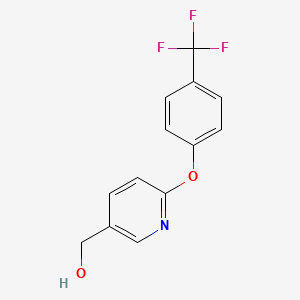 molecular formula C13H10F3NO2 B6331384 [6-(4-Trifluoromethyl-phenoxy)-pyridin-3-yl]-methanol, 95% CAS No. 1268609-72-8