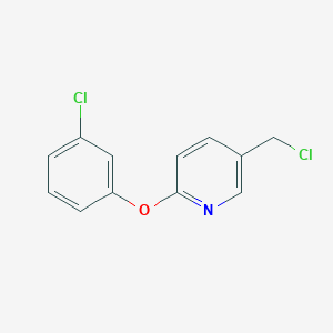 B6331388 5-Chloromethyl-2-(3-chloro-phenoxy)-pyridine, 95% CAS No. 1250117-33-9