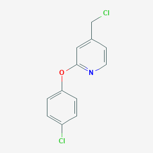 molecular formula C12H9Cl2NO B6331398 4-Chloromethyl-2-(4-chloro-phenoxy)-pyridine, 95% CAS No. 1249467-23-9