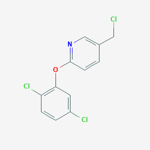 molecular formula C12H8Cl3NO B6331404 5-Chloromethyl-2-(2,5-dichloro-phenoxy)-pyridine, 95% CAS No. 1306158-28-0