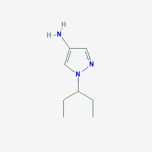 molecular formula C8H15N3 B6331409 1-(Pentan-3-yl)-1H-pyrazol-4-amine CAS No. 1240566-95-3