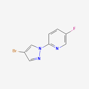 molecular formula C8H5BrFN3 B6331439 2-(4-Bromo-1H-pyrazol-1-yl)-5-fluoropyridine CAS No. 1250845-22-7