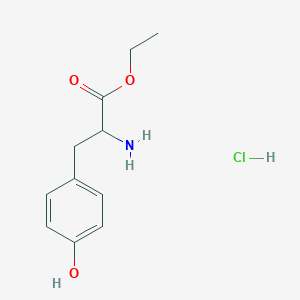 molecular formula C11H16ClNO3 B6331446 盐酸DL-酪氨酸乙酯，95% (H-DL-Tyr-OEt.HCl) CAS No. 5619-08-9
