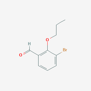 molecular formula C10H11BrO2 B6331500 3-Bromo-2-propoxybenzaldehyde CAS No. 1247906-55-3