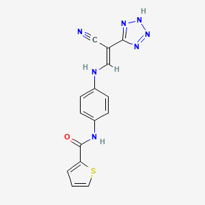 molecular formula C15H11N7OS B6331542 N-(4-((2-(2H-2,3,4,5-Tetraazolyl)-2-nitrilovinyl)amino)phenyl)-2-thienylformamide CAS No. 1025312-47-3