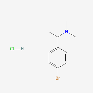 molecular formula C10H15BrClN B6331565 N-[1-(4-Bromophenyl)ethyl]-N,N-dimethylamine hydrochloride CAS No. 1071555-81-1