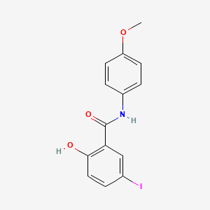 molecular formula C14H12INO3 B6331643 2-Hydroxy-5-iodo-N-(4-methoxy-phenyl)-benzamide CAS No. 1280729-51-2
