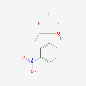 molecular formula C10H10F3NO3 B6331685 1,1,1-Trifluoro-2-(3-nitrophenyl)-2-butanol CAS No. 1050445-63-0