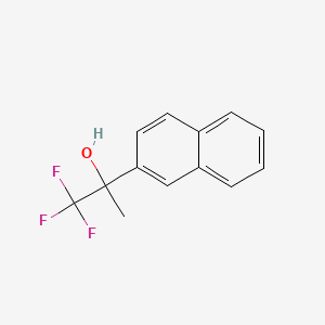 molecular formula C13H11F3O B6331687 alpha-Methyl, alpha-trifluoromethyl-2-naphthalenemethanol, 98% CAS No. 122243-25-8