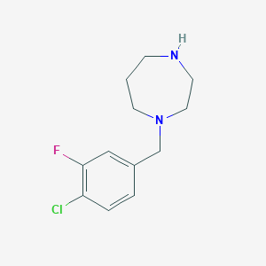 1-[(4-Chloro-3-fluorophenyl)methyl]-1,4-diazepane